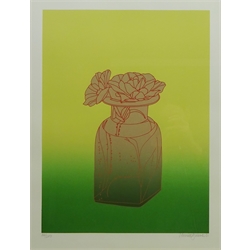  Derrick Greaves (British 1927-): Vase of Flowers, limited edition lithograph no.66/200 signed and dated 81 in pencil 57cm x 43cm  