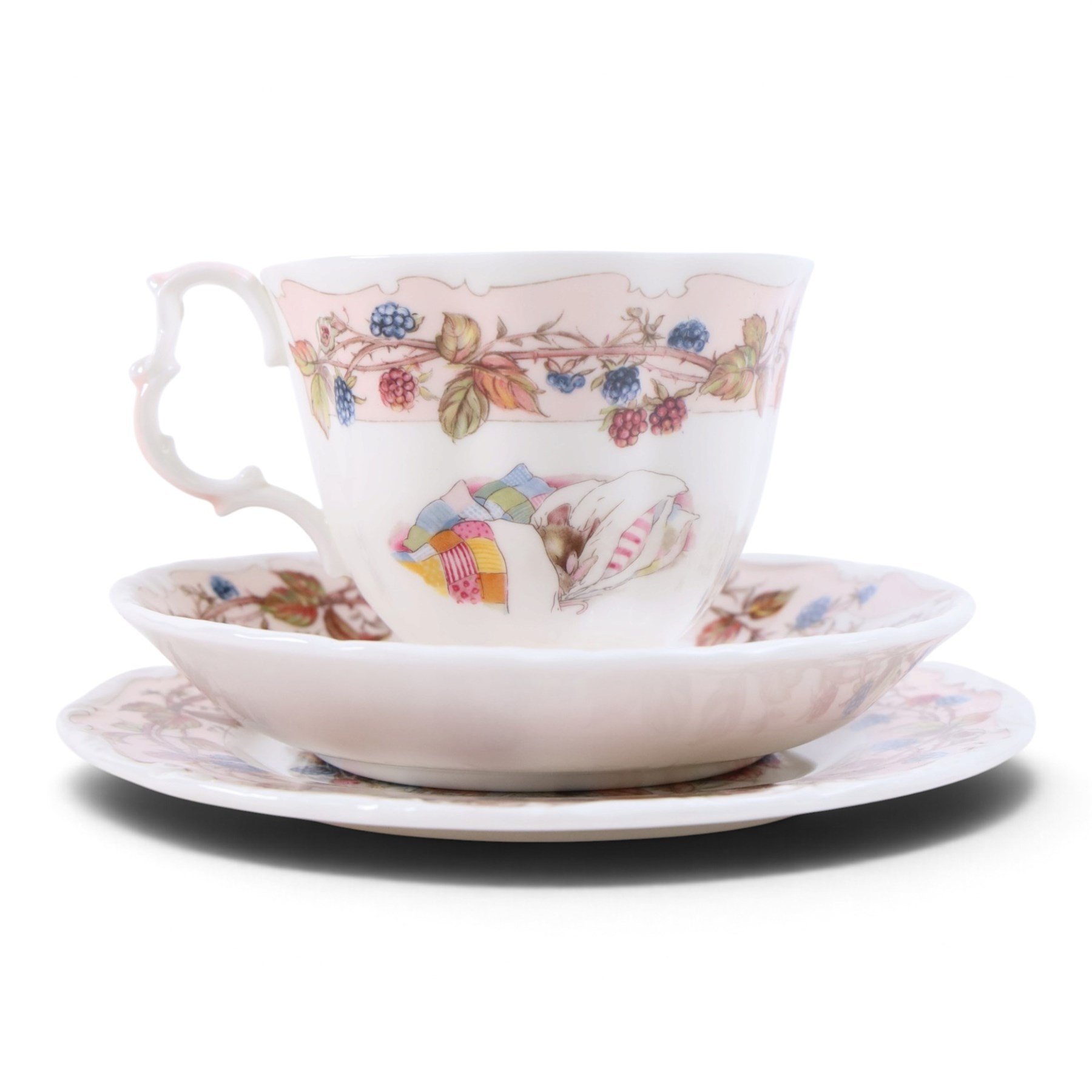Royal Doulton Brambly Hedge Afternoon tea sets, for Spring, Summer and Autumn, together with winter plate and saucers and two trinket dishes   