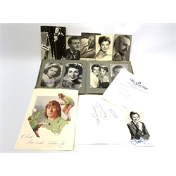  Celebrity Autograph Series in original album, approx 80, cards. two photos. signed Frankie Vaughan & Des O'Connor, two Gary Keane images signed Pat Jennings, Jimmy White on paper etc   
