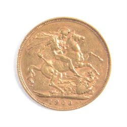 Queen Victoria 1900 gold full sovereign coin