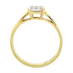 18ct gold pave set round brilliant cut diamond square cluster ring, hallmarked