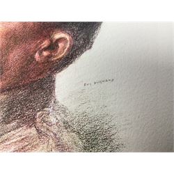 After Eugene Burnand, pair of colour prints of head and shoulder studies of Allies of the Great War depicting Canadian and Polish soldiers, image size 22 x 17cm; unframed (2)