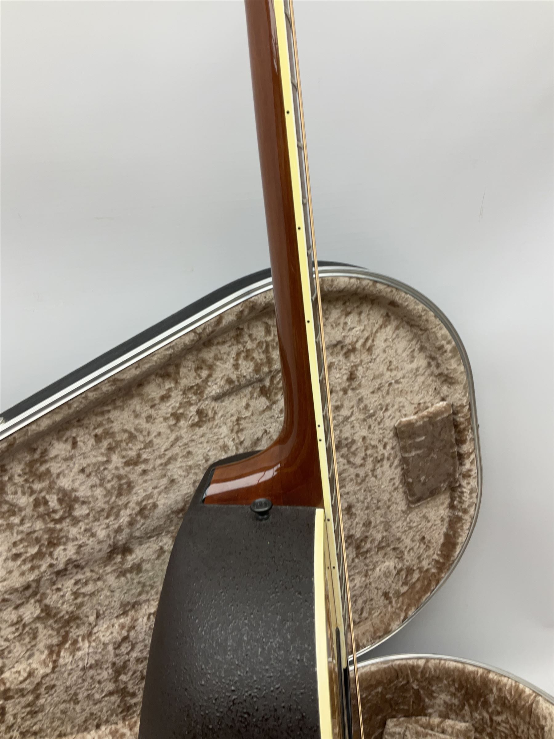 Ovation Ultra Series Model No.1512 electro acoustic guitar, 1980s/90s with textured black bowl back, natural spruce top and mahogany neck, serial no.232916 L104cm; in Hiscox Liteflite case with GuitarKes Workshop set-up and service certificate date October 2021
