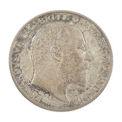 King Edward VII 1902 matt proof short coin set, comprising gold half sovereign and sovereign, silver maundy money set, sixpence, shilling, florin, halfcrown and crown, housed in the official dated case of issue