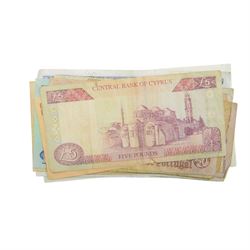 Great British and World coins and banknotes, including Bank of England ten shillings note, various Cyprus notes, Maria Theresa silver restrike thaler, pre-Euro coinage, pre-decimal coinage etc