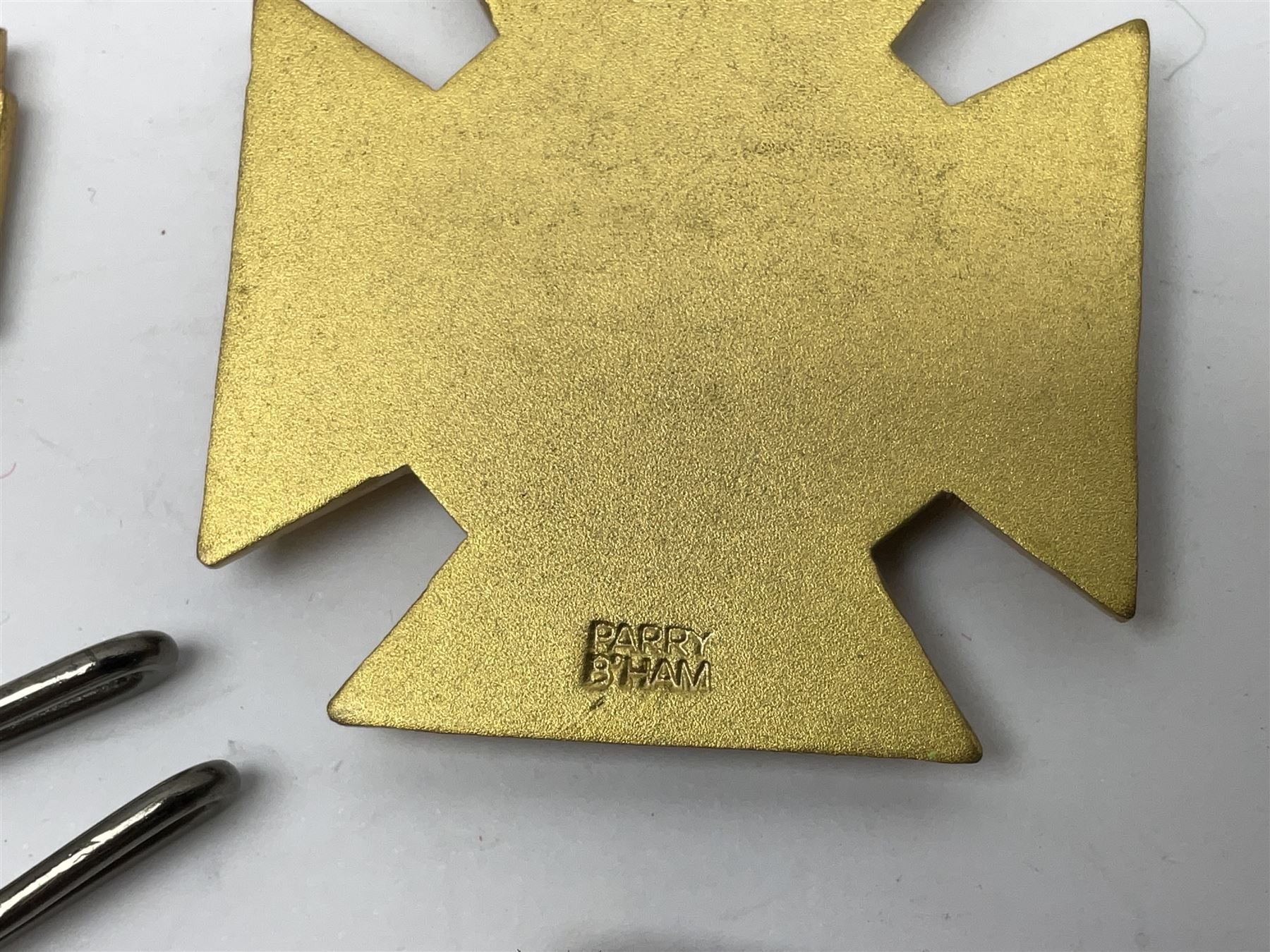 RAOB jewel Bourn Lodge 9394 with 25 years bar; two masonic jewels and triangular pendant watch; British Iron Cross style propaganda medallion; French Legion of Honour and Combatants Cross; and three foreign medals