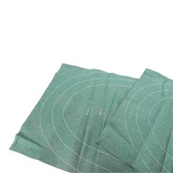 1940s Tulltoy by Phillip Segal Toys 'Real Cricket in Miniature' circa 1947, includes thirteen lead cricketers, six with red hats and seven with blue, two umpires, two sets of wickets, one metal ball, felt cricket pitch with white stitching and metal batting and bowling fixtures, contained within original box