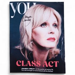 Joanna Lumley signed autobiography 'Absolutely', together with two signed  'You' magazine covers