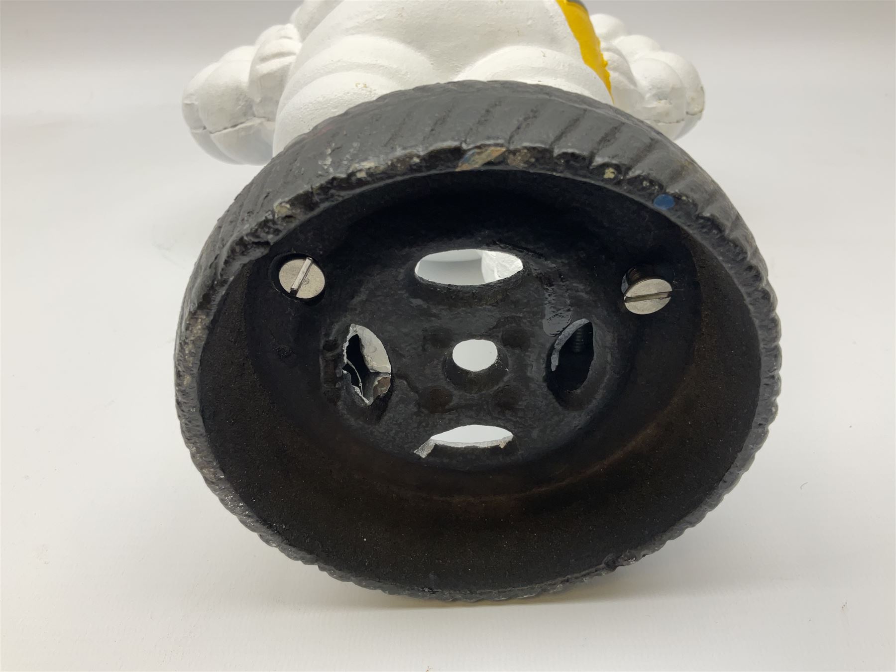 Cast iron Michelin man figure, H38cm