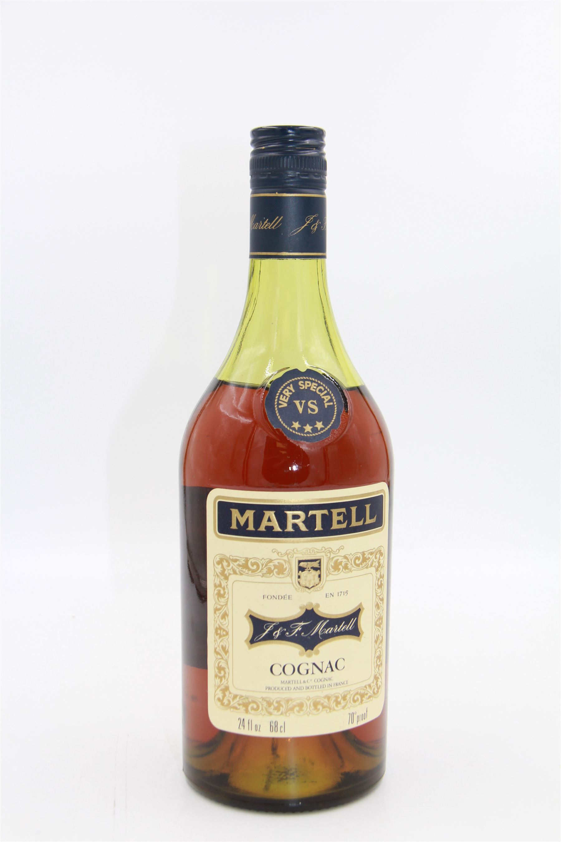 Martell, very special cognac 24fl oz 70% proof and Martell, Cordon Blue cognac 70cl 40% vol (2)