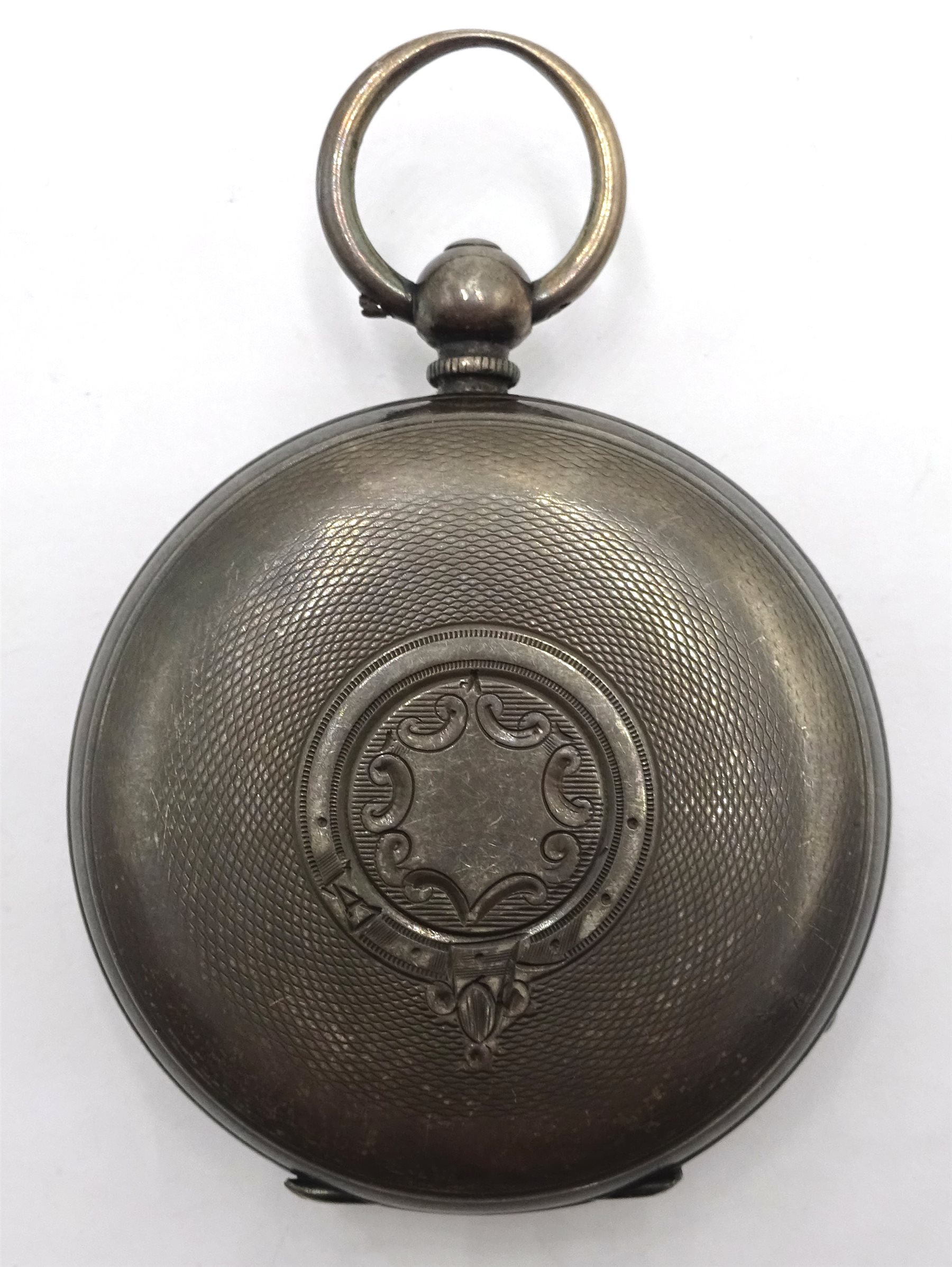 Victorian silver fusee movement pocket watch by Sunderland, case by