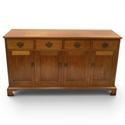 Acornman - mahogany sideboard, rectangular top over four drawers and four panelled cupboar...