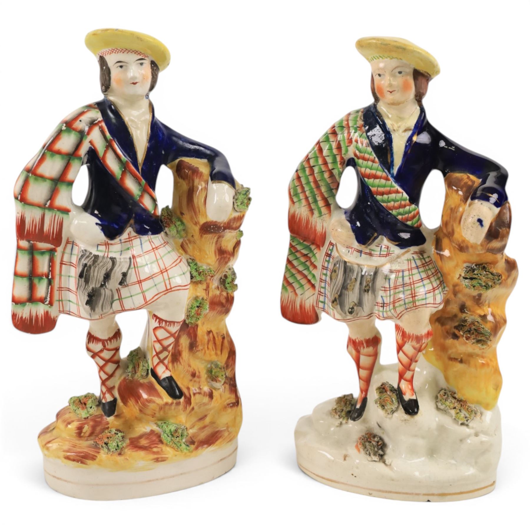Collection of Staffordshire figures, including Princess Royal, Highlander etc 