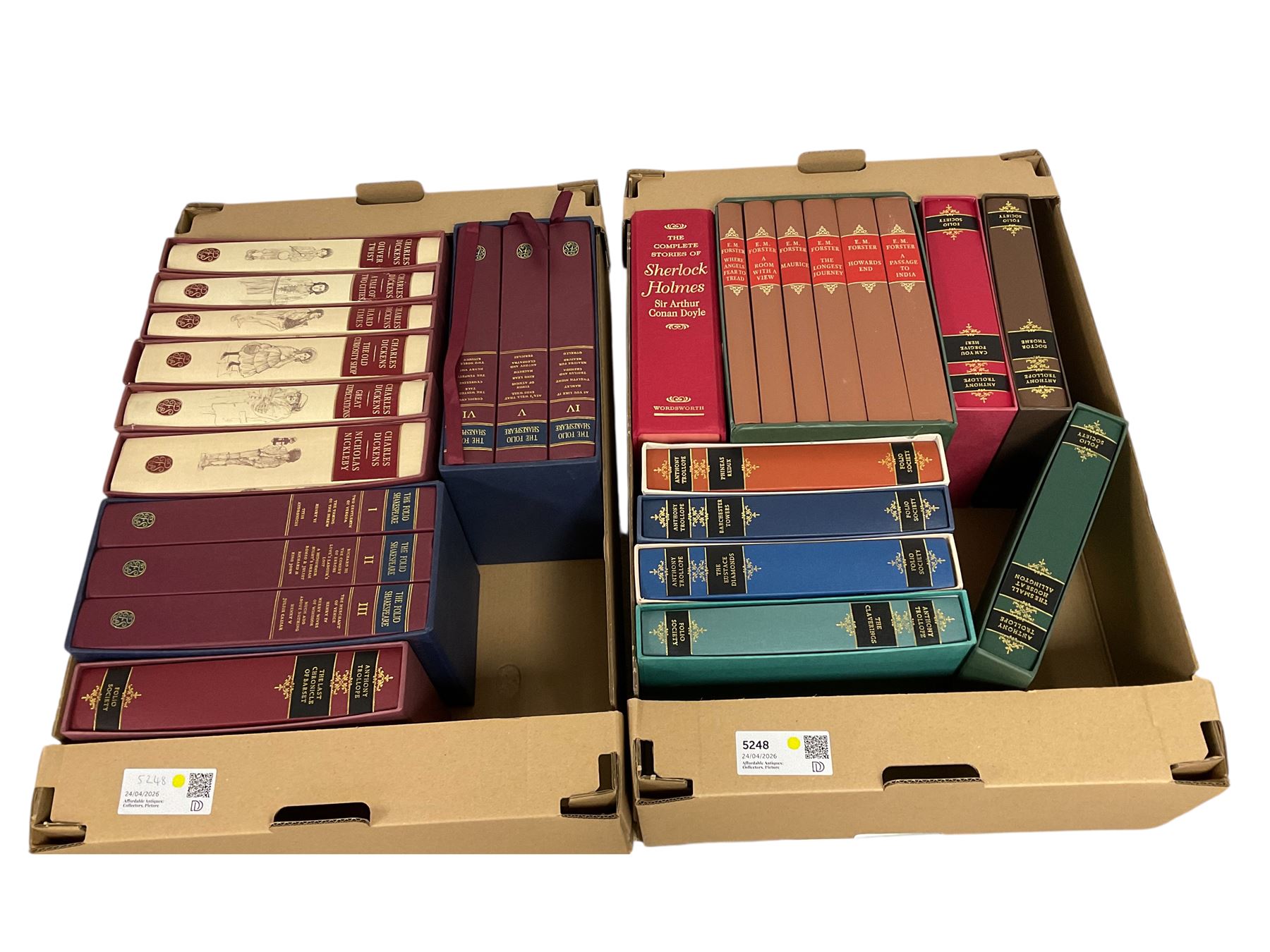 Collection of Folio Society books, including Charles Dickens six volumes, six volumes of Shakespeare, eight volumes Anthony Trollope etc  