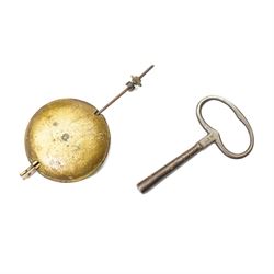 Arts and Crafts oak and brass mounted mantel clock, Hamburg-American Clock Company (HAC), for Liberty & Co, the eight day movement with bell strike, repousse dial with Arabic numerals H36.5cm

  