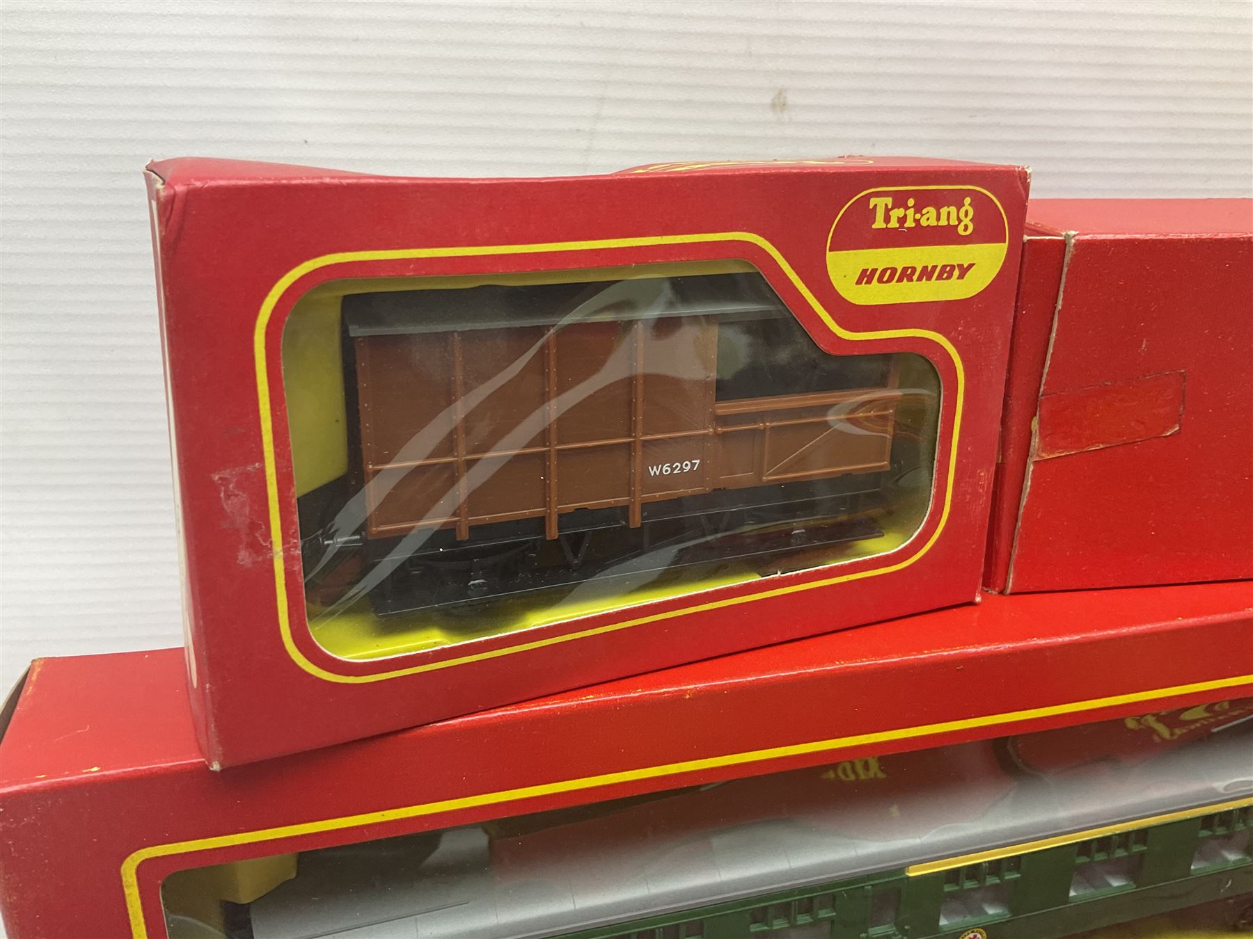 Tri-ang/Hornby '00' gauge - Princess Class 4-6-2 locomotive 'Princess Elizabeth' No.46201 with tender; Battle Space Turbo Car, boxed; four passenger coaches, buffet car, track cleaning car and eight wagons, all boxed; and various other accessories