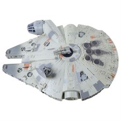 Two Star Wars Millennium Falcon models, comprising Kenner Power of the Force and a custom painted example, largest L72cm