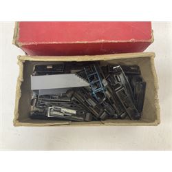 Hornby ‘0’ gauge - LNER 0-4-0 no.460 type 101 locomotive in green with key; further boxed ‘0’ gauge to include no.1 Crane Truck, no.2 single arm signals, open and closed goods wagons and cars; large quantity of track to include railway crossing, straight and curved track etc, in two boxes 