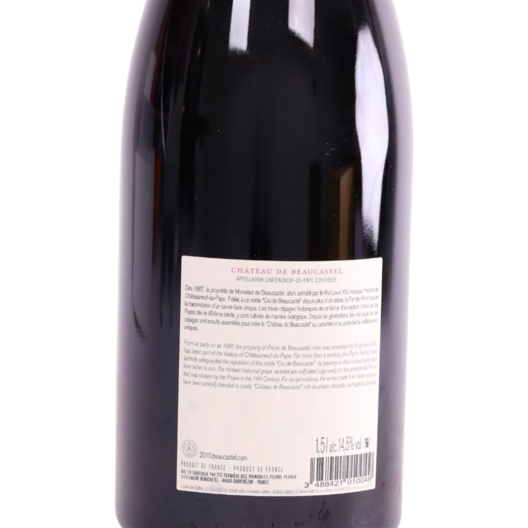 Château de Beaucastel 2010 Châteauneuf-du-Pape, 1.5alc, 14.5% vol