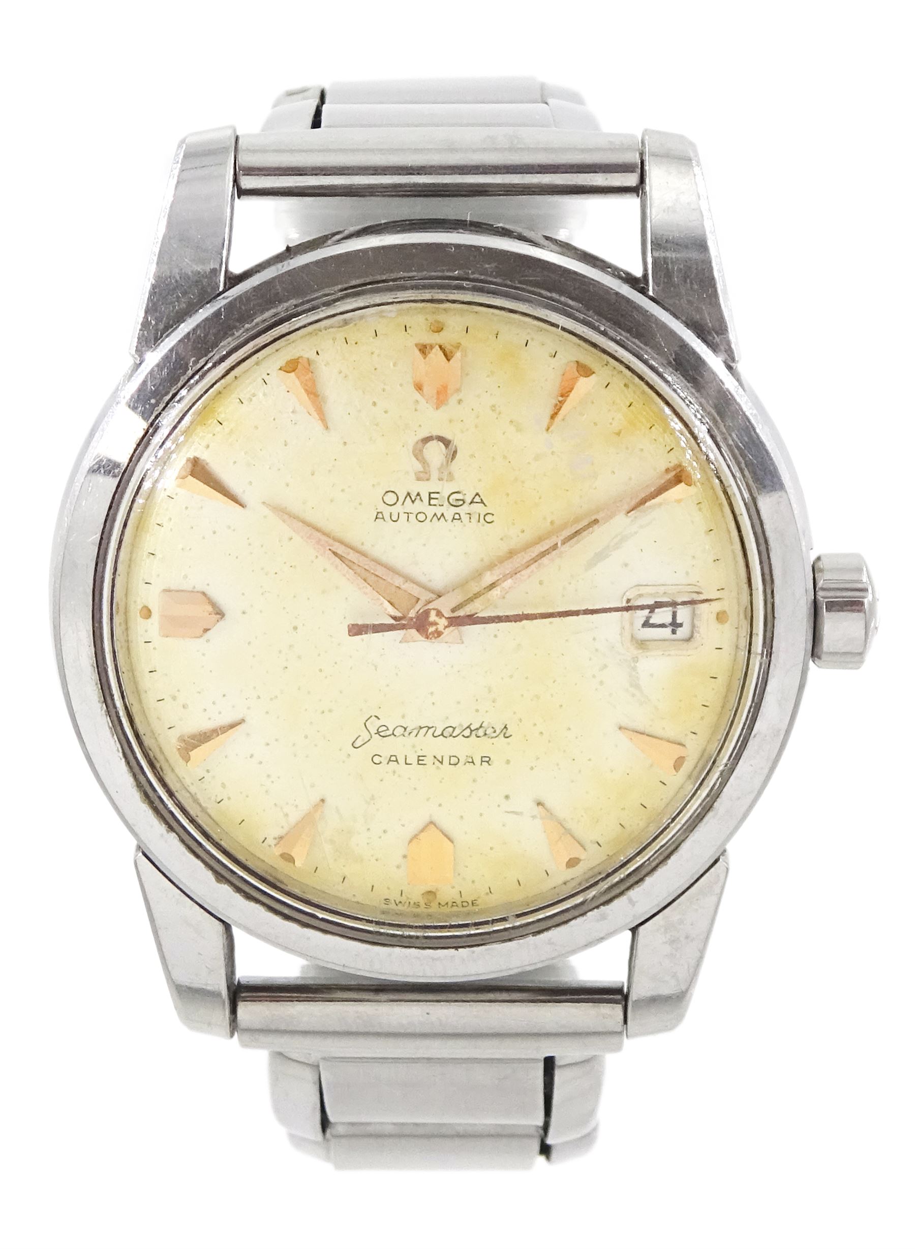 Omega Seamaster Calendar gentleman's stainless steel automatic wristwatch, on expanding stainless steel strap