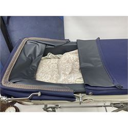 Silver Cross style dolls pram, copper warming pan with turned wooden handle, family Bible, Whitby Ordnance Survey maps etc, and a wooden barometer in the form of an anchor