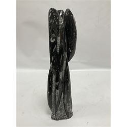 Orthoceras fossil tower, age: Devonian period, location: Morocco, H33cm