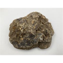 Agate crystal geode cluster, in brown and white tones, H7cm