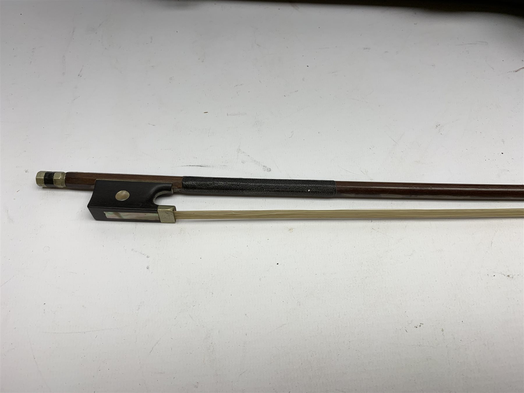 Artia Excelsior for Boosey & Hawkes violin for completion with 35.5cm two-piece maple back and ribs and spruce top, bears label, lacking tailpiece, chinrest, bridge and one tuning peg, 59cm overall, in hard carrying case with bow