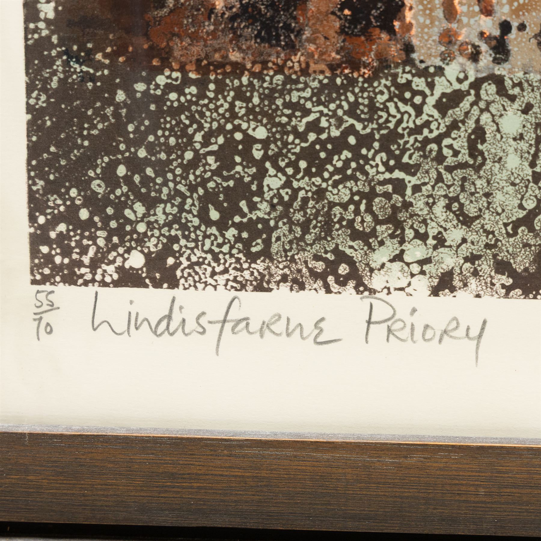 Norman Wade (British 1922-2004): 'Lindisfarne Abbey', limited edition lithograph signed titled dated '70 and numbered 55/70, 50cm x 65cm