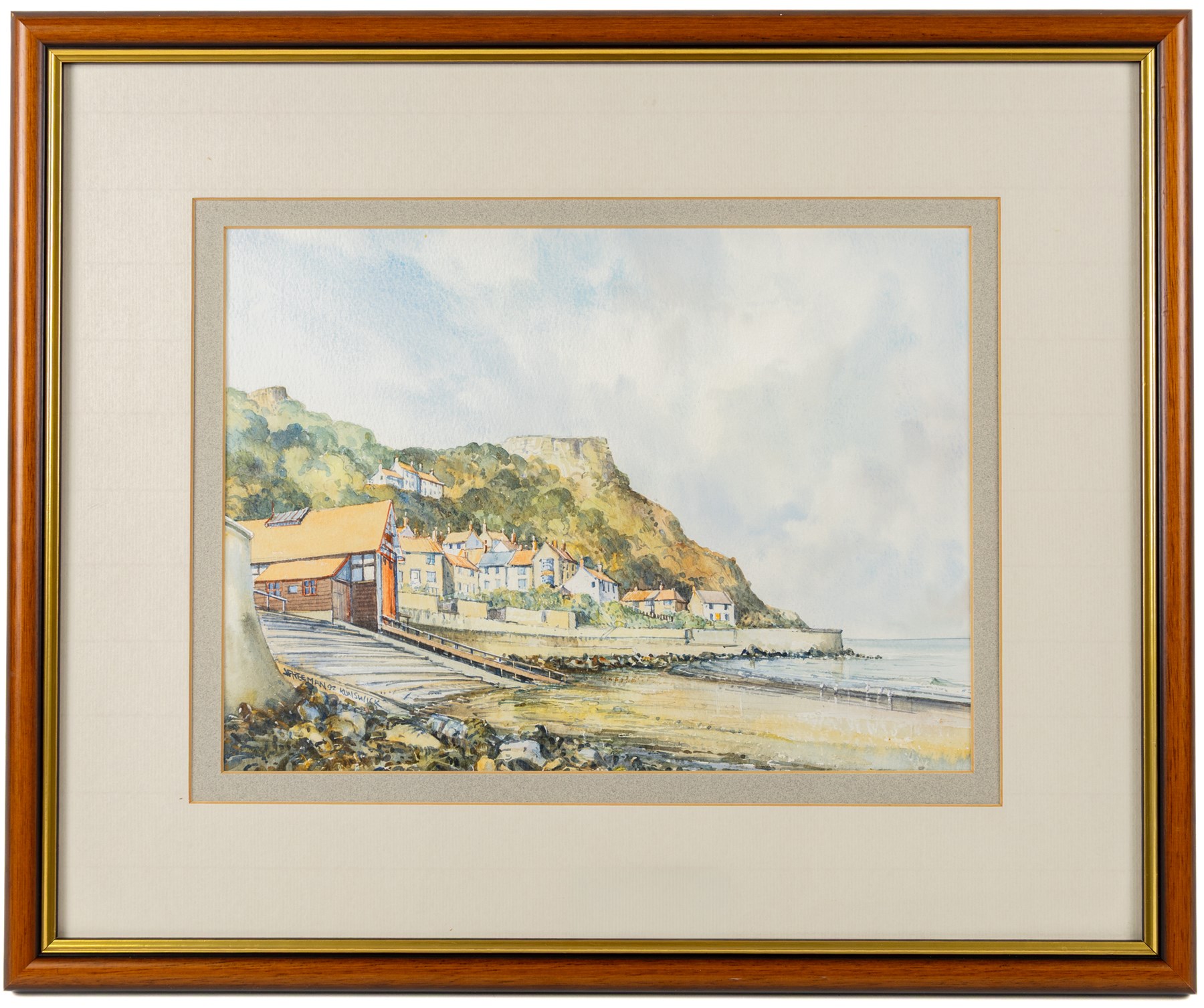 John Freeman (British 1942-): 'Runswick' and 'Moortops', two watercolours signed titled and dated '92 and '91, max 23.5cm x 32.5cm (2)