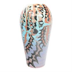 Dennis Chinaworks, Butterflies, trial vase, dated 2001, baluster form, decorated with butterflies, painted and stamped beneath, H32cm