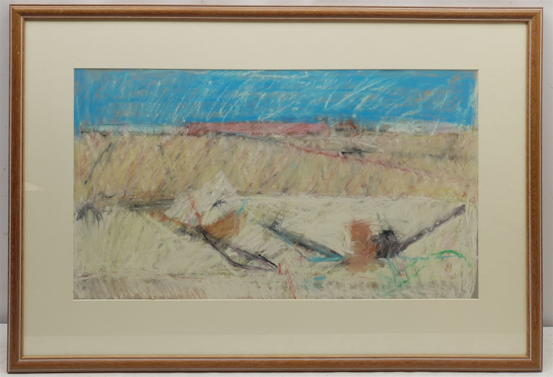 Stanley Dobbin (British 1932-2021): 'Quarry Portland', oil and pastel unsigned, labelled 36cm x 64cm; Stanley Dobbin (British 1932-2021) 'Harbour Port Patrick', artist's proof wood block print signed and titled in pencil 48cm x 58cm (unframed) (2)
Provenance: from the estate of Stanley Dobbin