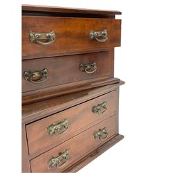 Pair of Edwardian walnut trinket drawers