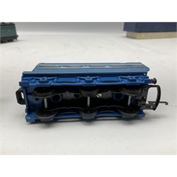 Tri-ang Hornby '00' gauge - Coronation Class 4-6-2 locomotive 'Coronation' No.6220 in LMS blue/silver livery with 'Alternative Names & Numbers' pack in box base with plain slip case; and Class 57XX 0-6-0 Pannier Tank locomotive No.8751; boxed; together with an incomplete and repainted Hornby Dublo Class A4 4-6-2 locomotive 'Golden Plover' No.4497 in associated box (3)