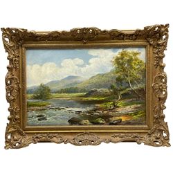 David Bates (British 1840-1921): 'On the River Teme - Near Martley Worcestershire', oil on board signed, titled in a later hand verso, 33cm x 51cm
Notes: Bates was a painter of porcelain for Royal Worcester between 1855 to 1880