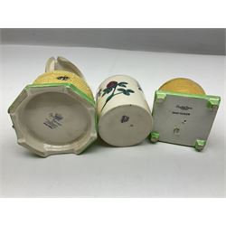 Large collection of honey pots, of various shapes, to include examples from Crown Devon, Marutomo ware, W.H Gloss, Goebel etc 