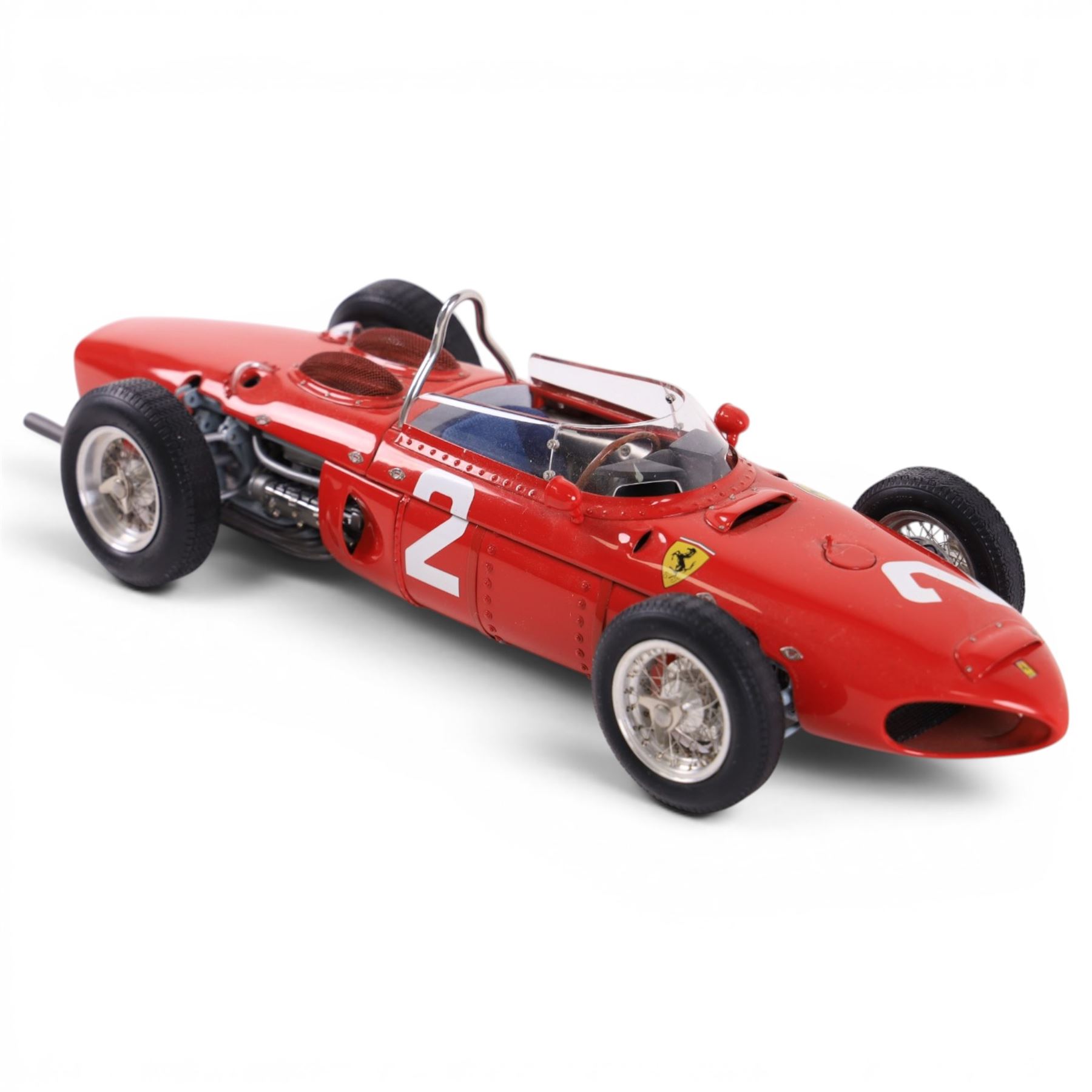 Limited edition CMC 1:18 scale diecast model car no.M068 Ferrari Dino 156 F1 'Sharknose' 1961 racing no. 2 in red, Italian GP Phil Hill, boxed