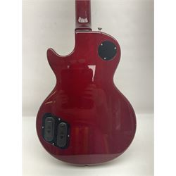 Epiphone Les Paul Gibson electric guitar in two-tone red sunburst finish, serial no.SO1113016, L101cm overall; in hard carrying case