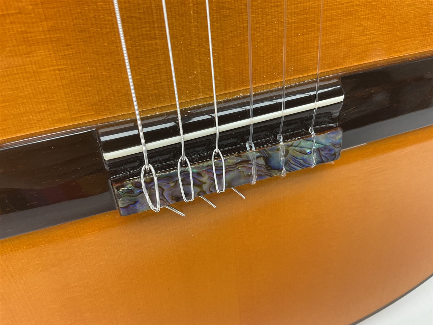 2019 A. Burguet Valencia hand made Flamenco guitar model IF-001 with spruce top and cypress wood back and sides; bears maker's label, L98cm; in original Burguet fitted hard carrying case