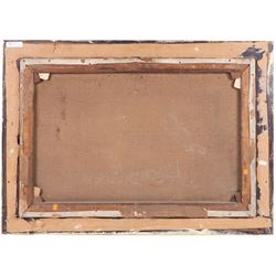 William Charles Rushton (British 1860-1921): Landscape with Farm, oil on canvas unsigned 49cm x 75cm