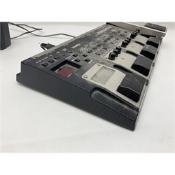 Zoom GFX-4 Guitar Effects processor; quantity of assorted cables; tremolo arms; plectrum wallet; Steepletone SMH10 earphones etc