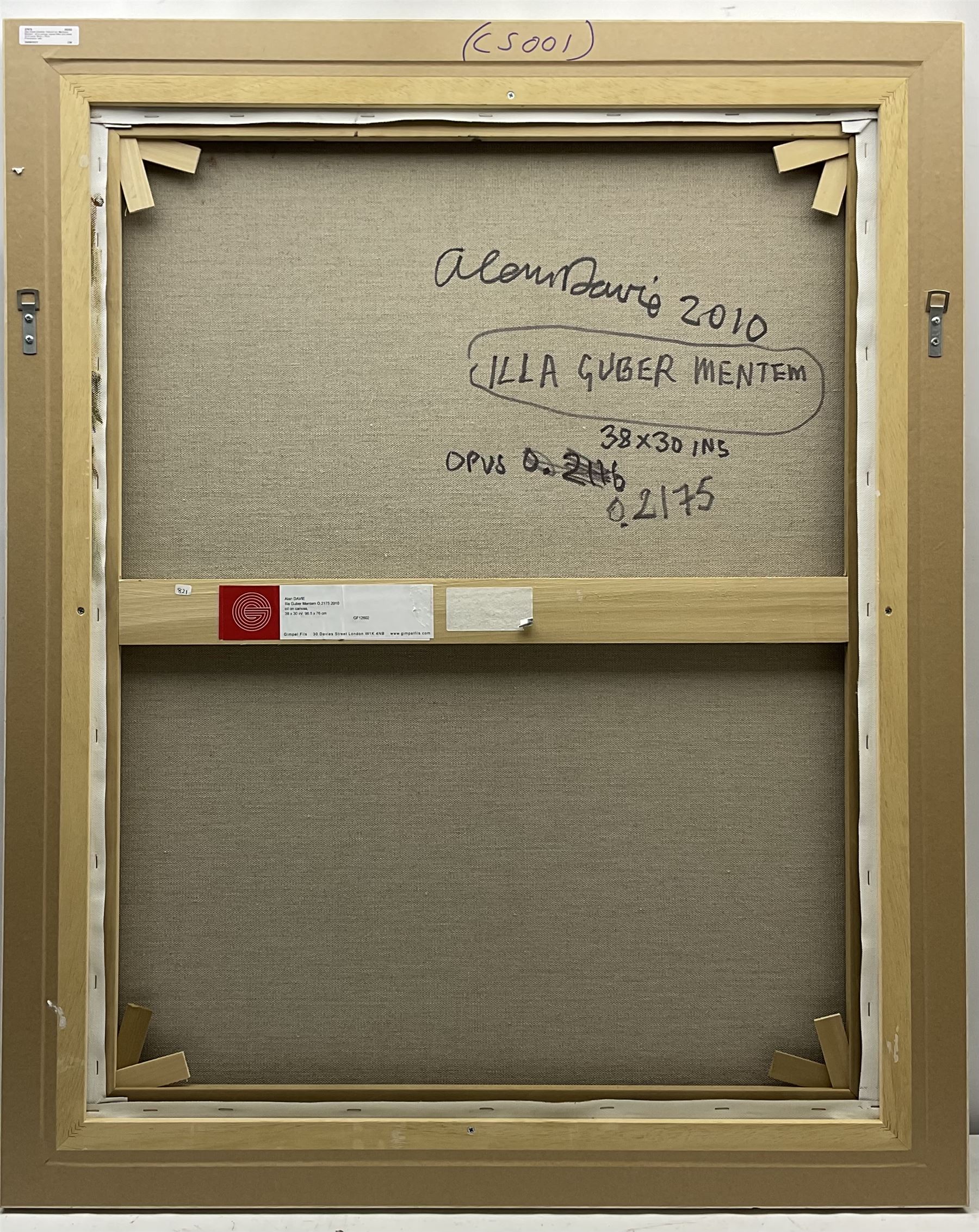 Alan Davie (Scottish 1920-2014): 'Illa Guber Mentem', oil on canvas, signed titled and dated 2010 verso 96cm x 76cm
Provenance: with the Gimpel Fils gallery, Davies Street, London, labels verso