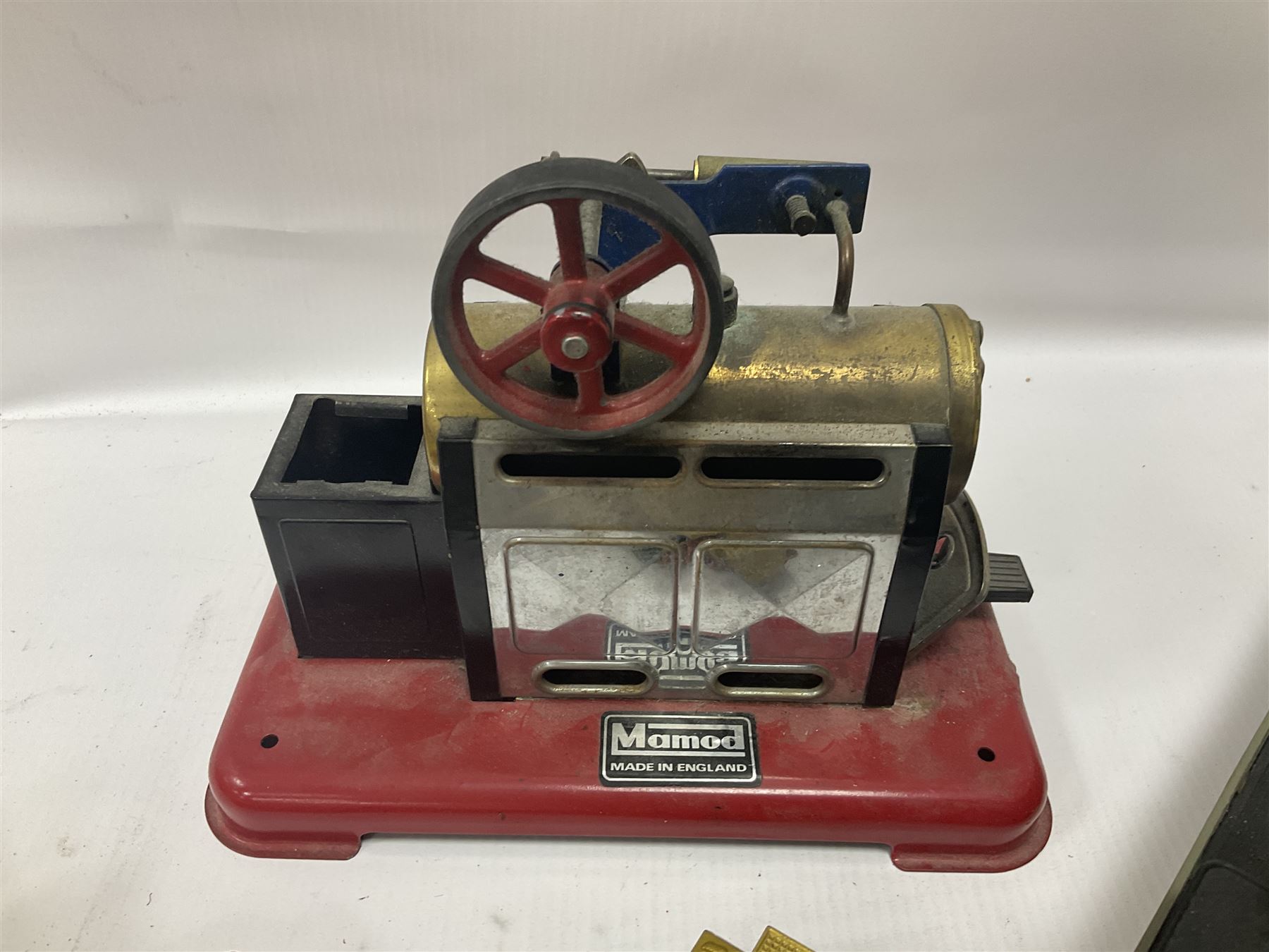 Sutcliffe ‘Sea Wolf’ clockwork atomic submarine, boxed; Mamod SP2 Steam Engine, lacking chimney; with quantity of playworn die-cast vehicles to include Corgi, Matchbox etc