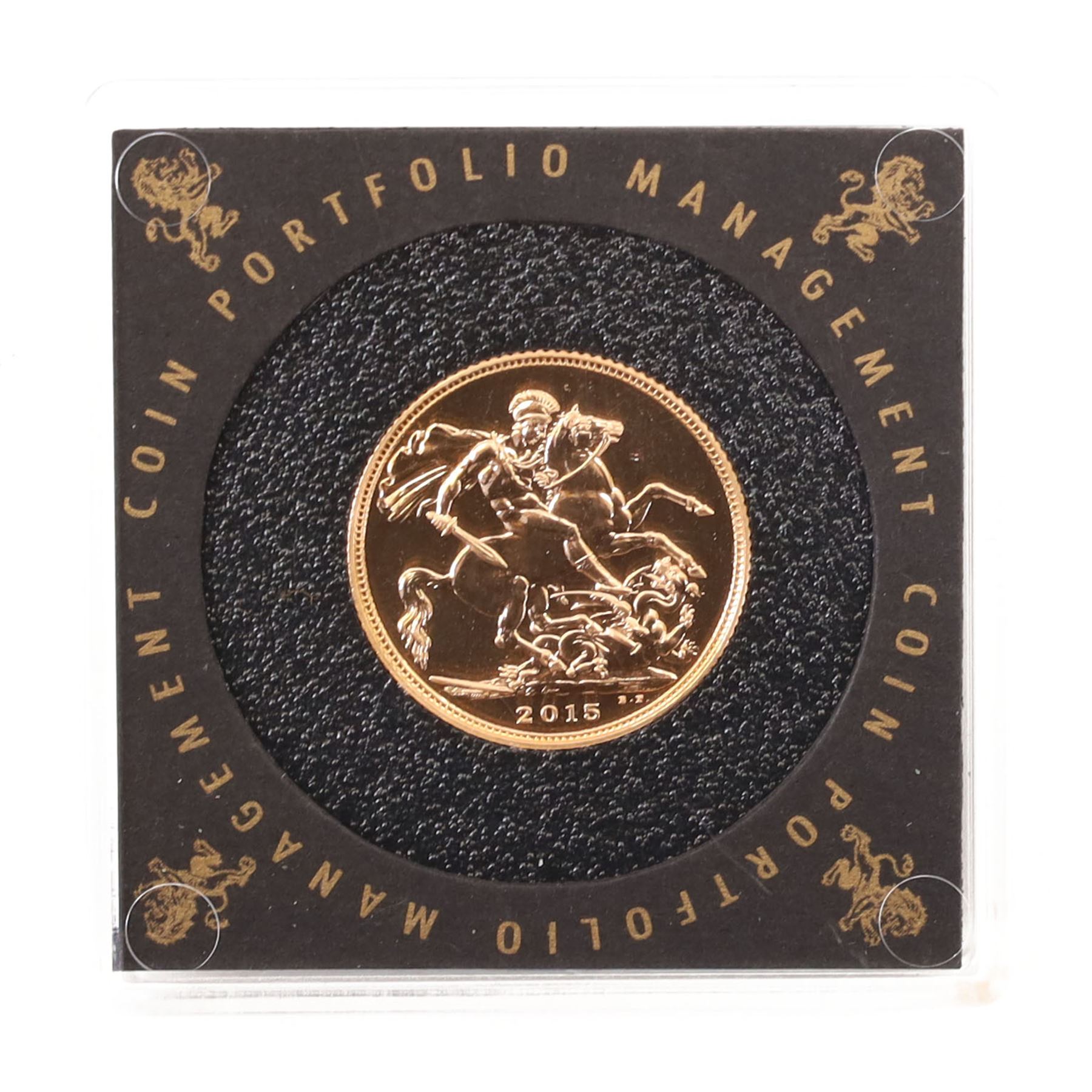 Queen Elizabeth II 2015 gold full sovereign coin