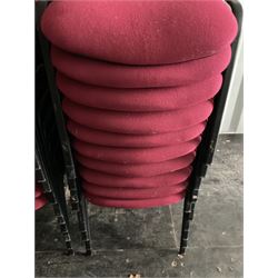 Red fabric and painted black metal conference chairs (20) - THIS LOT IS TO BE COLLECTED BY APPOINTMENT FROM DUGGLEBY STORAGE, GREAT HILL, EASTFIELD, SCARBOROUGH, YO11 3TX