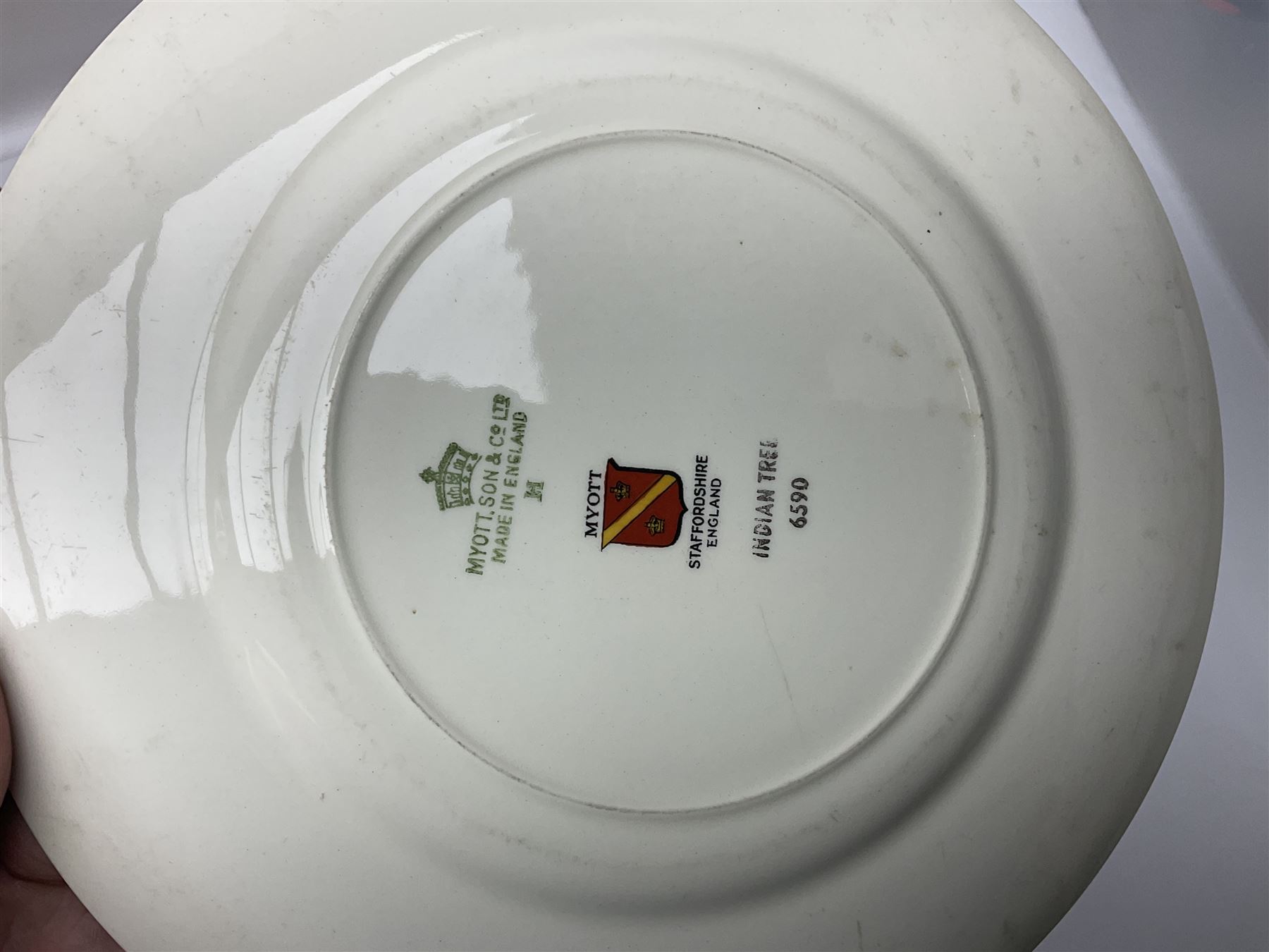 Murano glass dish together with three Myott jugs etc