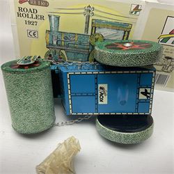 Kovap - eleven tinplate models to include Tractor and Trailer, Road Roller 1927, Moving Moneybox 1924, Hawkeye type B 1924, Boy on a Tricycle; all in original boxes 