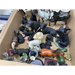 Collection of Labrador figures, together with ten boxed Thingumybobs figures and other collectables, in two boxes 