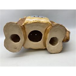 Oriental glazed ceramic elephant garden seat, H41cm