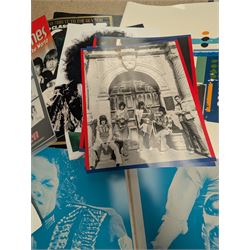 Music memorabilia, comprising signed photographs, including Leo Sayer and Suzie Quattro,  tour programmes, including Rod Stewart and Tina Turner, U2 book, two metal Michael Jackson posters and photographs 